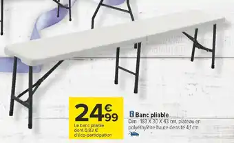 Carrefour Banc pliable offre