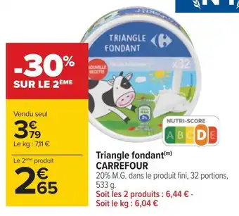 Carrefour Carrefour triangle fondant offre