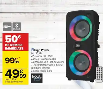 Carrefour Kool star high power offre