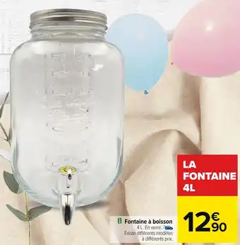 Carrefour Fontaine à boisson offre