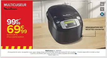 Carrefour Moulinex multicuiseur offre