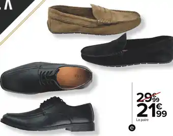 Carrefour Tex chaussure de ville homme offre