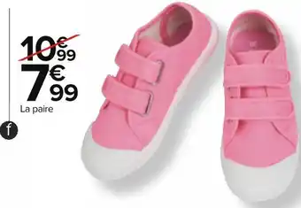 Carrefour Tennis toile enfant offre
