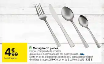 Carrefour Ménagère 16 pièces offre