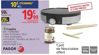 Carrefour Fagor crepière offre