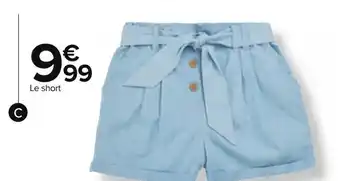 Carrefour Short fille offre