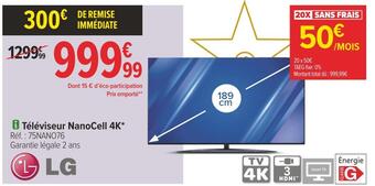 Carrefour Lg téléviseur nanocell 4k offre