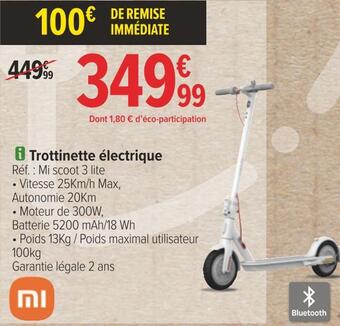 Carrefour Xiaomi trottinette électrique offre