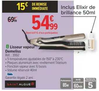 Saint algue lisseur vapeur demeliss