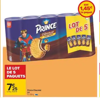 Carrefour Lu prince chocolat offre
