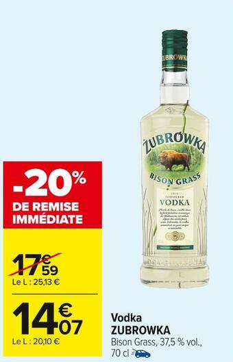 Zubrowka vodka