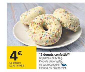 Carrefour 12 donuts confettis offre