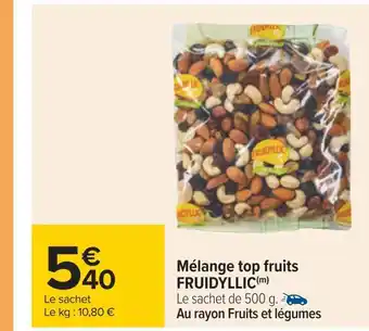 Carrefour Fruidyllic mélange top fruits offre