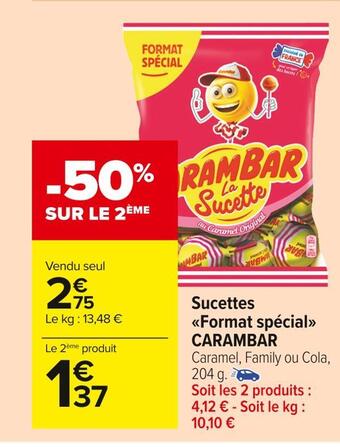 Carrefour Market Carambar sucettes format spécial offre