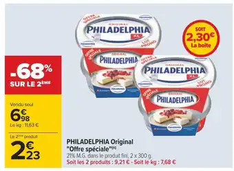 Carrefour Philadelphia philadelphia original offre spéciale offre