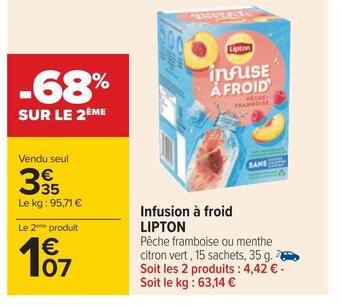 Carrefour Lipton infusion à froid offre
