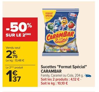 Carrefour Carambar sucettes format spécial offre