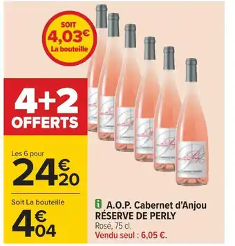 Carrefour Réserve de perly a.o.p. cabernet d'anjou offre