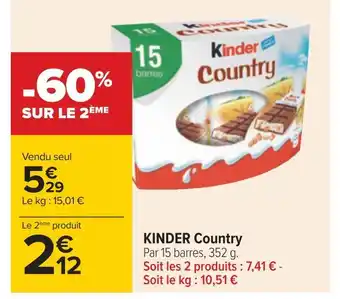 Carrefour Kinder kinder country offre