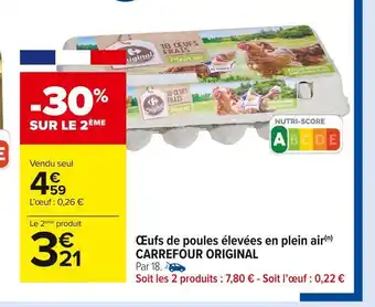Carrefour Market Carrefour original œufs de poules élevées en plein air offre