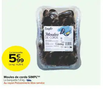 Carrefour Market Moules de corde simpl offre