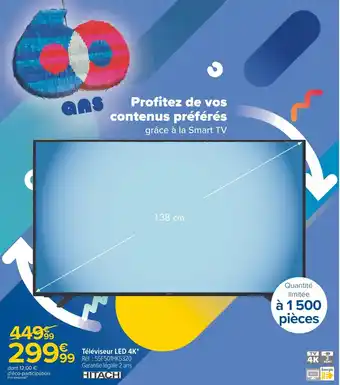 Carrefour Hitachi téléviseur led 4k offre