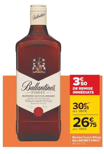Carrefour Ballantine's finest blended scotch whisky offre