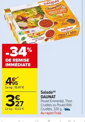 Carrefour Market Daunat salade offre