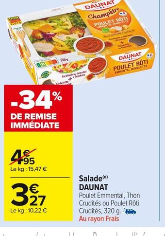 Carrefour Market Daunat salade offre
