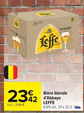 Carrefour Market Leffe bière blonde d’abbaye offre