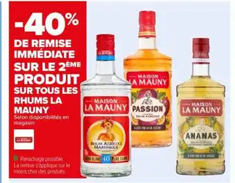 Carrefour SUR TOUS LES RHUMS LA MAUNY offre
