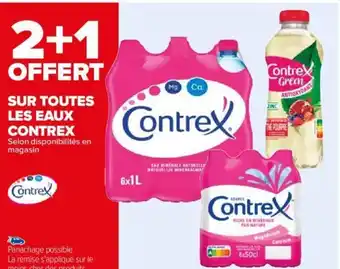Carrefour SUR TOUTES LES EAUX CONTREX Selon disponibilités en magasin offre