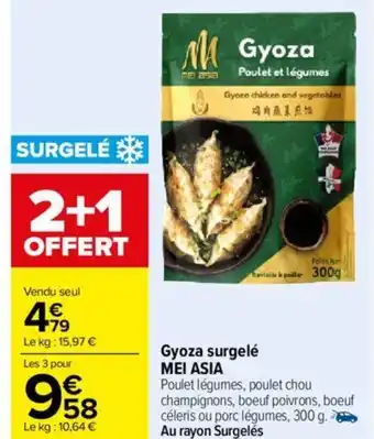 Carrefour Gyoza surgelé MEI ASIA offre