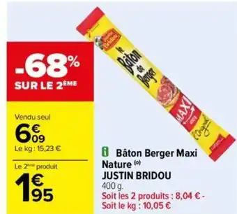 BBâton Berger Maxi Nature (⁰) JUSTIN BRIDOU