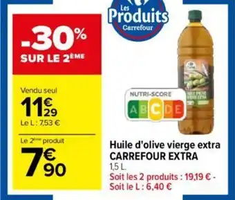 Carrefour Huile d'olive vierge extra CARREFOUR EXTRA 1,5 L. offre