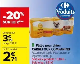 i Pâtée pour chien CARREFOUR COMPANINO