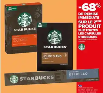 Carrefour SUR TOUTES LES CAPSULES STARBUCKS Selon disponibilités en magasin offre