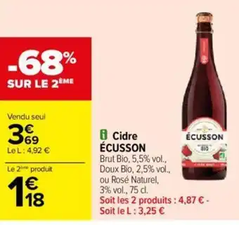 Carrefour i Cidre ÉCUSSON offre