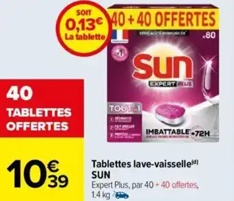 Carrefour Tablettes lave-vaisselle(d) SUN offre