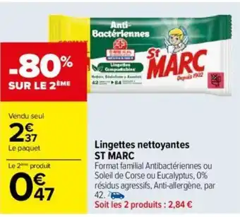 Carrefour Lingettes nettoyantes ST MARC offre