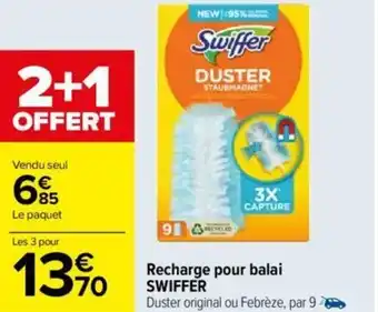 Carrefour Recharge pour balai SWIFFER offre