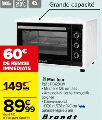 Carrefour Mini four offre