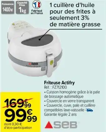 Carrefour Friteuse Actifry offre