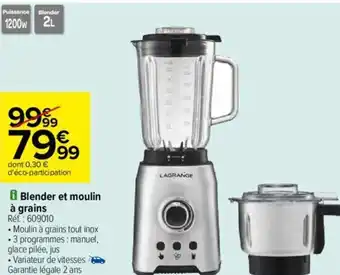 Carrefour i Blender et moulin à grains offre
