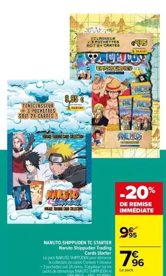 Carrefour NARUTO SHIPPUDEN TC STARTER Naruto Shippuden Trading Cards Starter offre