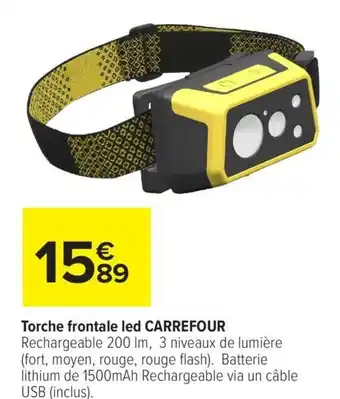 Carrefour Torche frontale led CARREFOUR offre