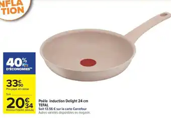 Carrefour Poêle induction Delight 24 cm TEFAL offre
