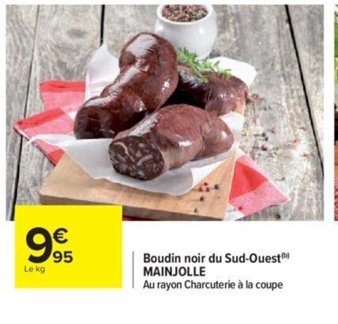 Promo Boudin noir du SudOuest(b) MAINJOLLE chez Carrefour