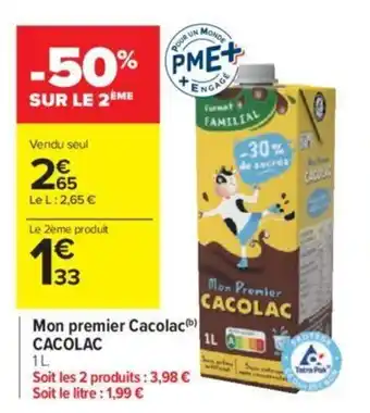Carrefour Mon premier Cacolac(b) CACOLAC offre