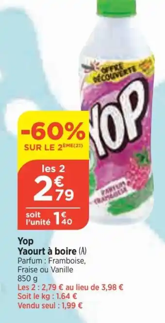 Bi1 Yop Yaourt à boire (A) offre